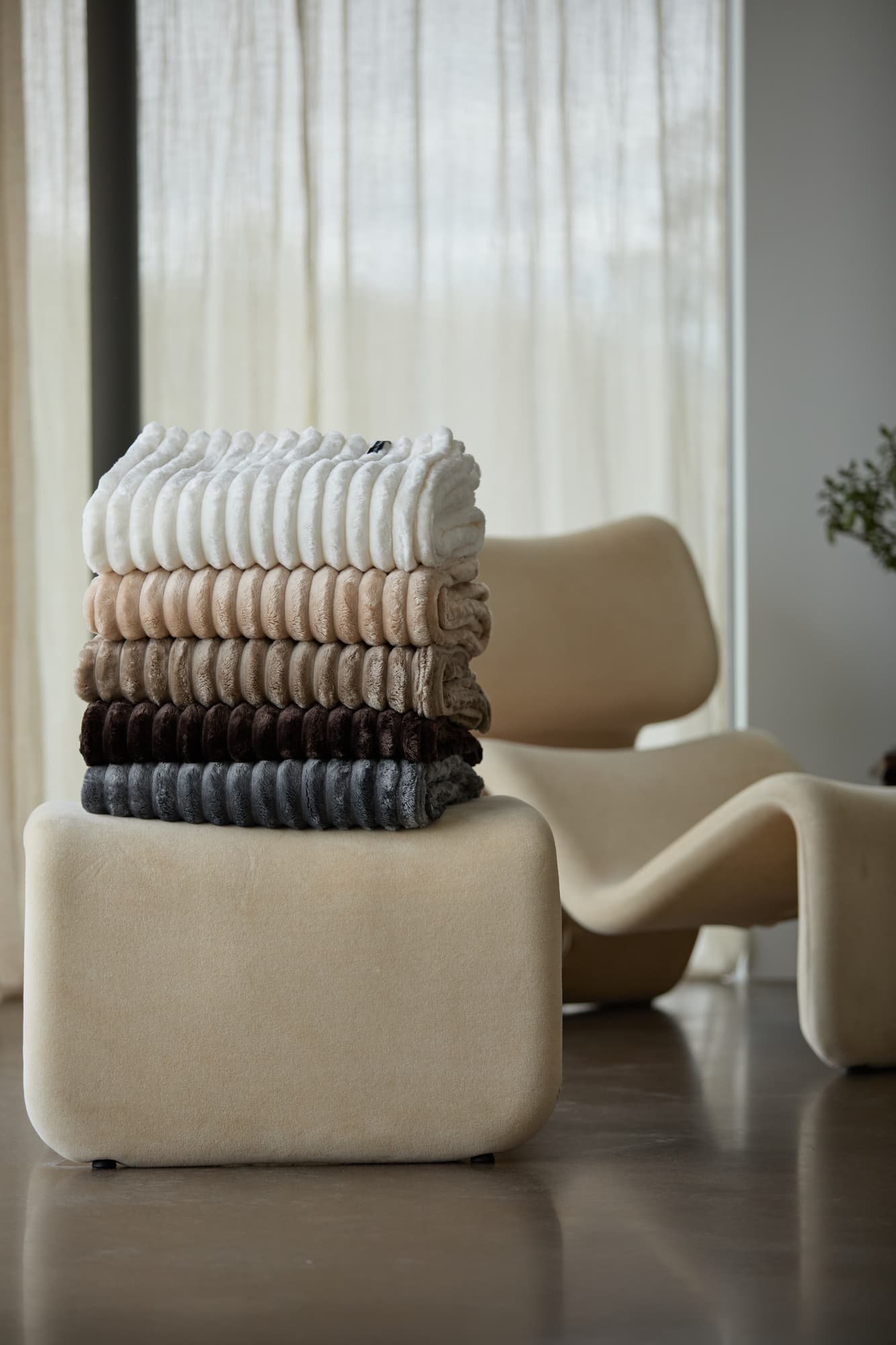Pledd Cozy med knepping